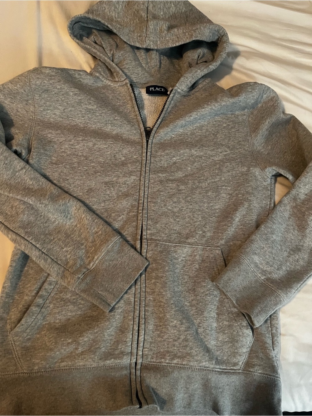 Place Heather Gray Full-Zip Hooded Sweatshirt